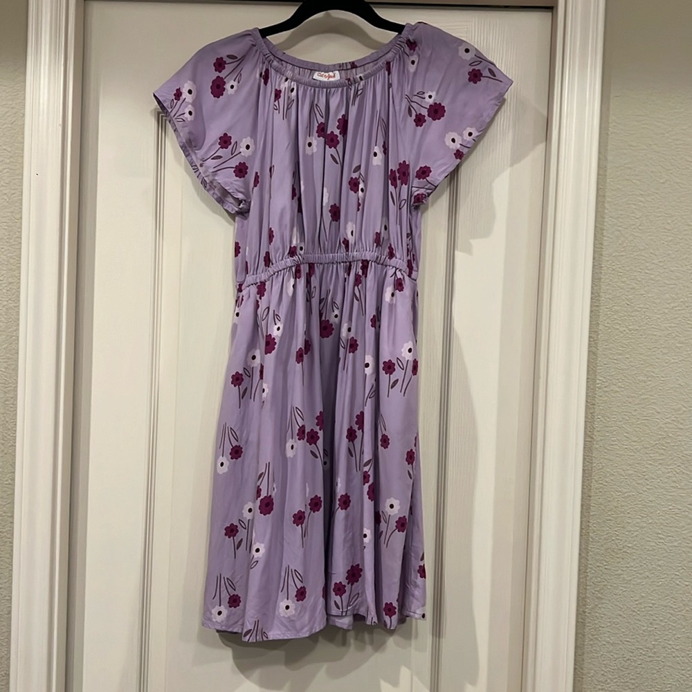 Old Navy purple floral dress.